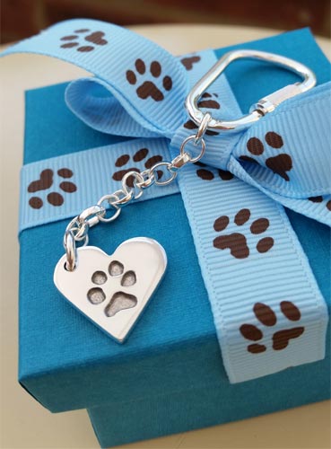 Your Dog's Paw Print Keyring